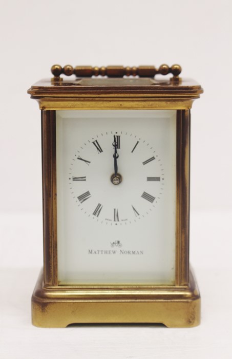 A 1980s Matthew Norman carriage clock, boxed with key - Image 2 of 6