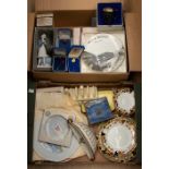 Four boxes of miscellaneous ceramics to include limited edition plates (Spode, Bradford Exchange),