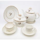 ***AUCTIONEER TO ANNOUNCE LOT WITHDRAWN*** A Chamberlain Worcester spirally fluted tea set painted