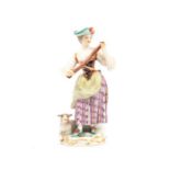 An early 20th century Meissen figure of a shepherdess figure - 1924.