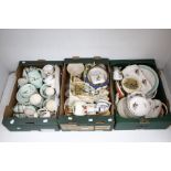 A collection of Alfred Meakin "Celadon Green" china tea ware to include cups, saucers, plates and