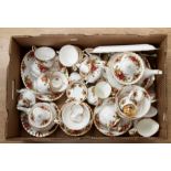 Collection of Royal Albert Old country roses including tea and dinner wares, pots, vases, dishes