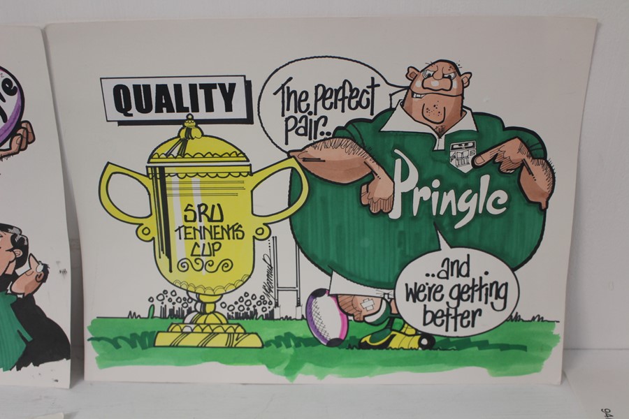 Malcolm McKormick; a collection of original advertising cartoons for 'Pringle Knitware' including - Image 8 of 9