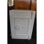 A Thomas Perry and Son Limited Bilston Fire Resisting Safe, painted white, complete with main key