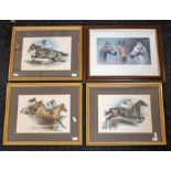 4 Horse racing prints