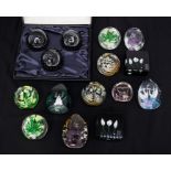 16 Caithness paperweights, all boxed, late 20th century to early 21st century.