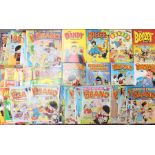 A collection of assorted annuals including: Beezer, Beano and Dandy, mostly modern, together with