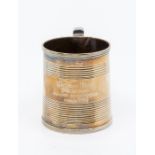 A William IV silver small mug, reeded section, by Lias Brothers, London, 1830, height approx 60mm,