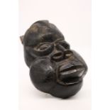 An African Tribal mask, ebonised (damaged)  Provenance: from a Private collection in Scotland of a