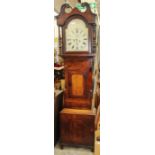 An early 19th Century oak and mahogany eight day longcase clock, by 'Pratt, Nottingham', the hood