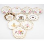 A group of Royal Crown Derby commemorative shaped floral dishes - 6 Derby Posies with Royal