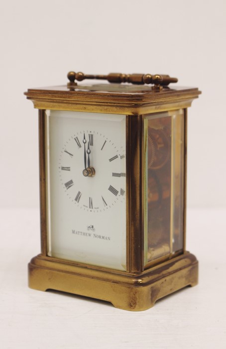 A 1980s Matthew Norman carriage clock, boxed with key - Image 3 of 6