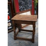 ***AWAY CLIENT TO COLLECT MF 12/7/21***Reproduction Georgian stool in oak.