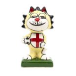 Lorna Bailey ' Come on England (football) the cat'. Height approx 15cm. Signed to the base.
