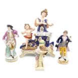Collection of German Porcelain figures, early 20th century, four in all.