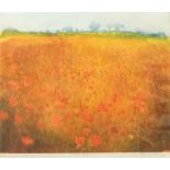 Mahony, Rosanna, 'Poppy Field', colour print, signed limited edition, framed, 32cm by 40cm