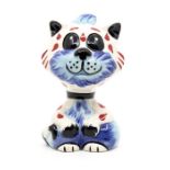Lorna Bailey 'Tad the Cat' figure. Height approx 13cm. Lorna Bailey signature to the base.