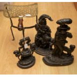 ***AUCTIONEER TO ANNOUNCE LOT WITHDRAWN*** Three 19th century cast iron door stops, one numbered '