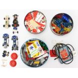 A collection of assorted Scalextric to include four vehicles, track, transformer and other