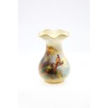 A Royal Worcester shape no: 2492 vase, flared rim, the body painted with a pair of Pheasants perched