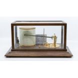 A mid 20th century cased A.E. Coe + Sons barograph