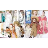 A collection of assorted modern dolls, some boxed including Leonardo, and others, mostly good
