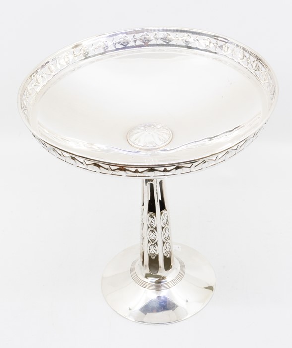 A pair of WMF electroplated pedestal bowls, pierced galley rims. The bowls are standing on hollow - Image 2 of 3