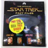 Star Trek: seven binders of fact files, mostly unopened, along with 1996 3D book, Encyclopaedia,