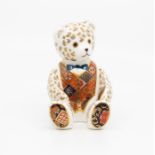 Royal Crown Derby teddy paperweights, silver stopper