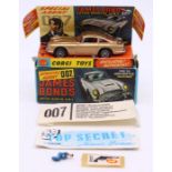 Corgi: A boxed Corgi Toys, James Bond Aston Martin D.B.5, 261, with opened secret instructions to