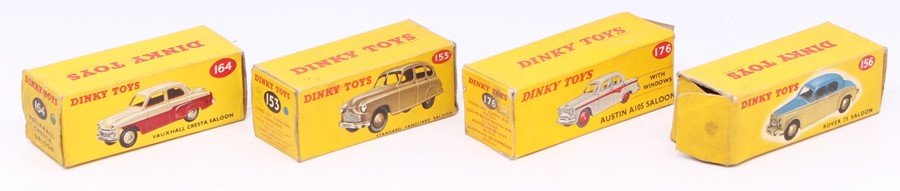Dinky: A collection of four boxed Dinky Toys vehicles to comprise: Vauxhall Cresta Saloon, 164, grey - Bild 3 aus 6