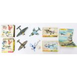 Dinky: A collection of four boxed Dinky aircraft to comprise: Sea King Helicopter, 724; Spitfire