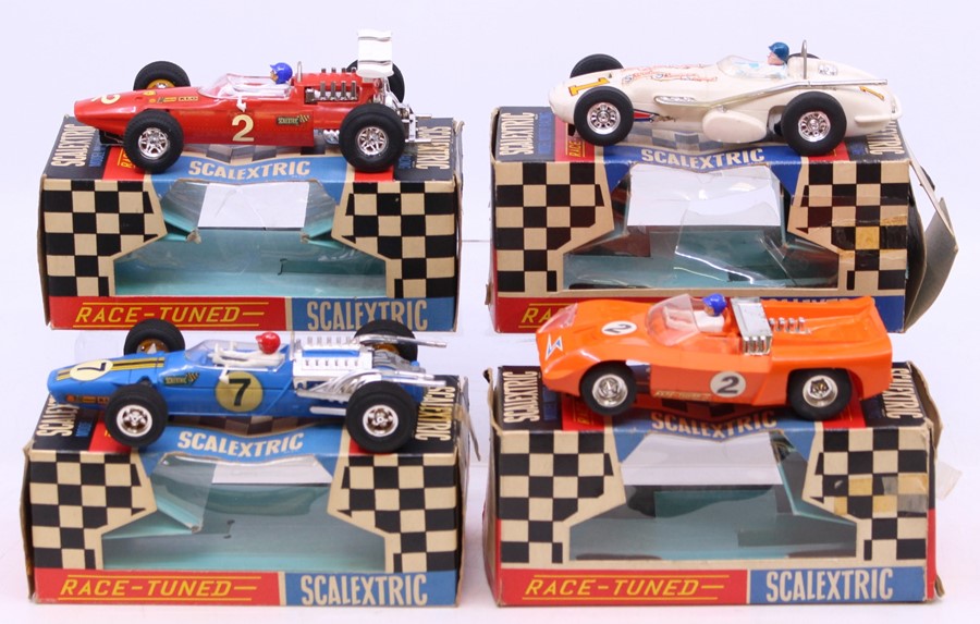 Scalextric: A collection of four boxed Scalextric Race-Tuned vehicles to comprise: Super Electra,