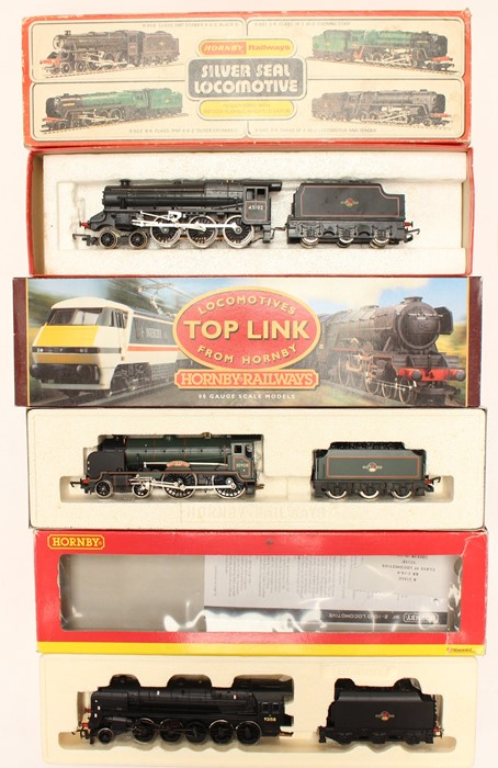 Hornby: A collection of three boxed Hornby OO gauge locomotives to comprise: Class 5MT Stanier 4-6-0