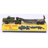Dinky: A boxed Dinky Toys, Tank Transporter, 660, in original yellow box, complete with packing