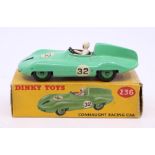 Dinky: A boxed Dinky Toys, Connaught Racing Car, 236, light green body, #32, original box, slight