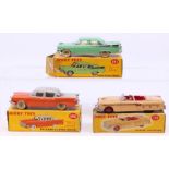 Dinky: A boxed Dinky Toys, Packard Clipper Sedan, 180, orange body with grey roof, correct colour