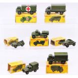Dinky: A collection of seven boxed Dinky Toys military vehicles to comprise: Army Water Tanker, 643,