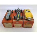 VIP Raceways: A collection of three boxed VIP Raceways vehicles to comprise: Lotus Indianapolis,