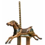 Carousel Horse: A possibly Victorian, original carousel horse, named 'Jock', original paintwork,