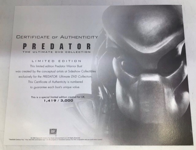 Predator: A Predator Warrior Bust Ultimate DVD Collection, containing Predator special edition, - Image 3 of 3