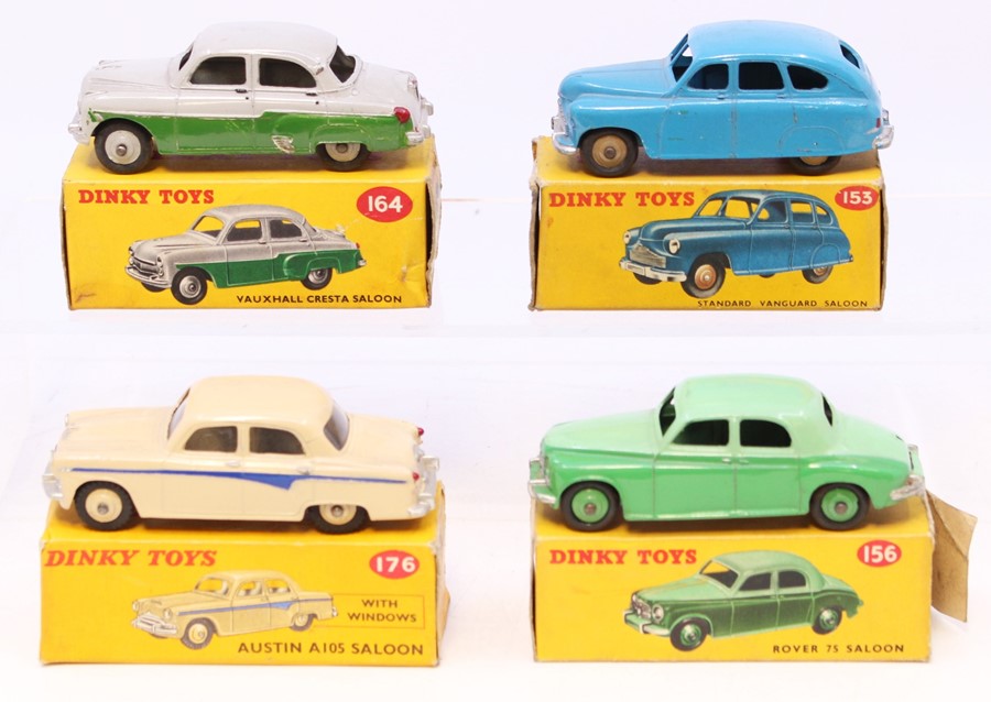 Dinky: A collection of four boxed Dinky Toys vehicles to comprise: Vauxhall Cresta Saloon, 164, grey