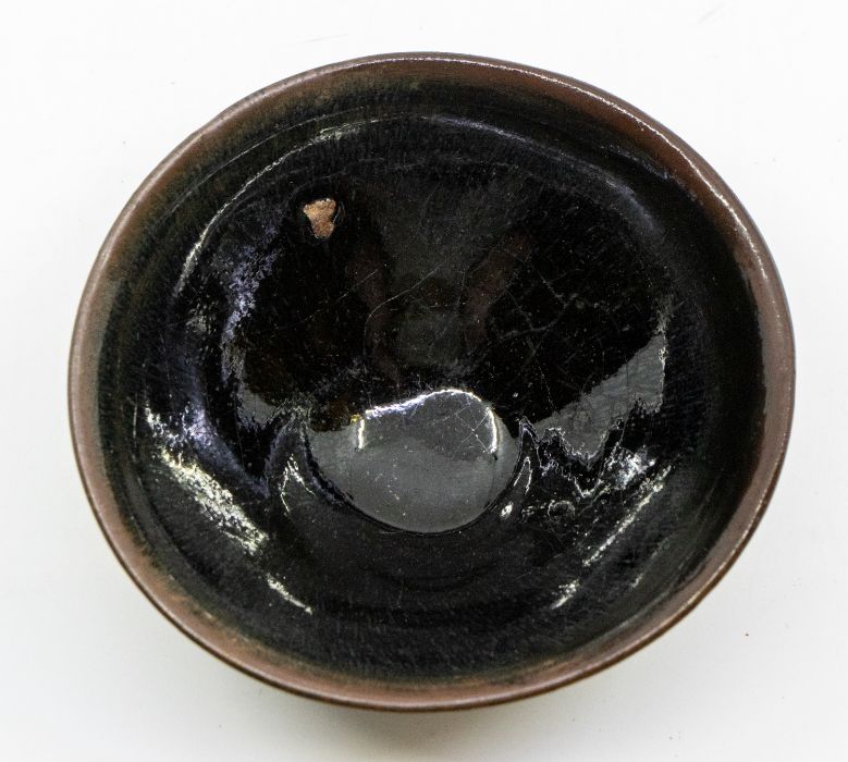 A Chinese Jian black ‘hares fur’ bowl, the steep rounded sides rising from a short spreading foot - Image 2 of 3