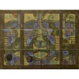 Guerten, Maria, an abstract tile picture, framed, 45cm by 60cm 20-30