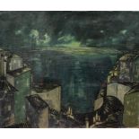 Goddard, Preston, 'Evening Fishing Port', oils on board, titled on Redfern Gallery label verso, 60cm