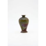 A Bernard Moore miniature baluster shape vase with flambe glaze. Height approx 4cm. Bernard Moore