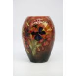 Moorcroft Spring Flowers Flambe vase 17.5cms high approx, Moorcroft and Made in England impressed
