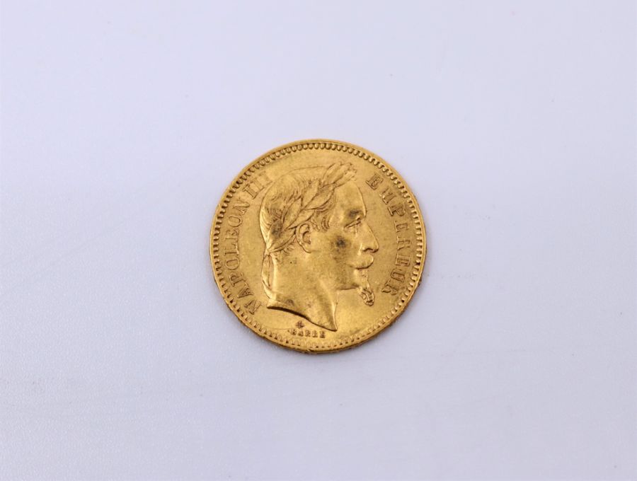 A French 1864, 20 Franc  gold coin - Image 2 of 2