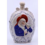 An 18th cent pottery Pearlware flask