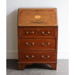 An Edwardian Bureau and a smilar Edwardian table